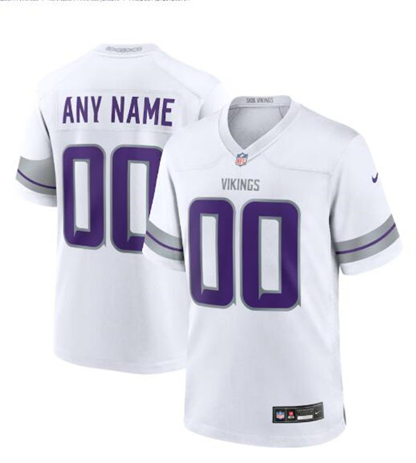 Men's Youth Minnesota Vikings Custom 2024 White Alternate Vapor F.U.S.E. Winter Warrior Limited Jersey