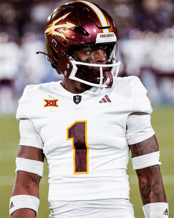 Mens Youth  Arizona State Sun Devils Custom 2024 XII White Football Game Jersey