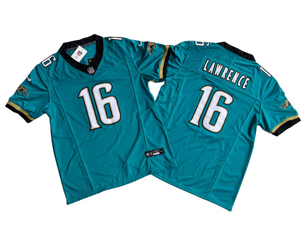 Mens Jacksonville Jaguars #16 Trevor Lawrence Nike Teal Prowler Throwback Vapor F.U.S.E. Limited Jersey Teal