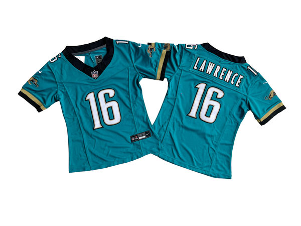 Womens Jacksonville Jaguars #16 Trevor Lawrence Nike Teal Prowler Throwback Vapor F.U.S.E. Limited Jersey Teal
