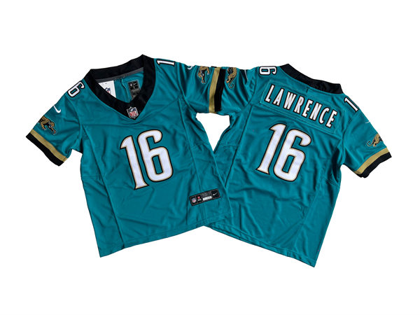 Youth Jacksonville Jaguars #16 Trevor Lawrence Nike Teal Prowler Throwback Vapor F.U.S.E. Limited Jersey Teal
