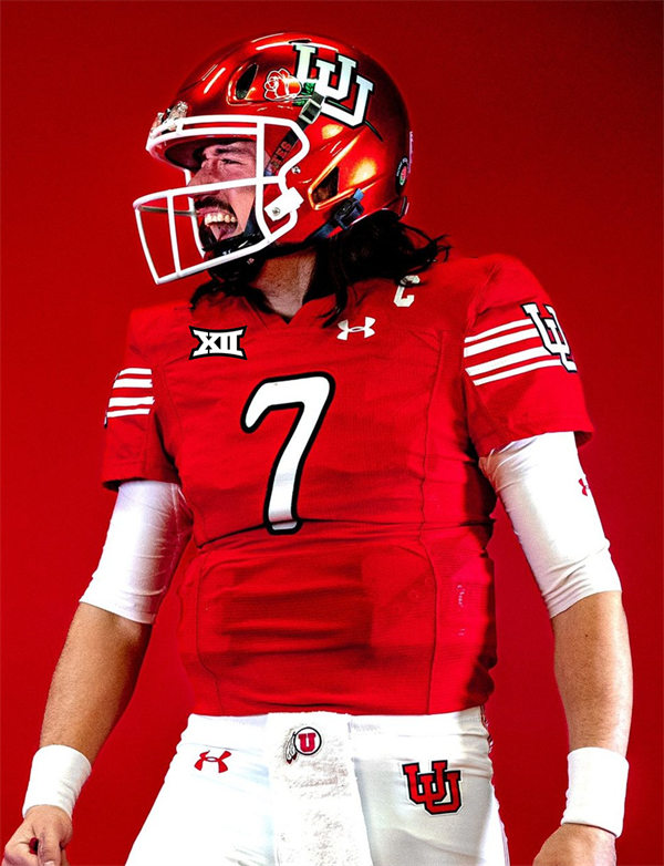 Mens Youth Utah Utes Custom 2024 XII Red Retro College Football Throwback Jersey