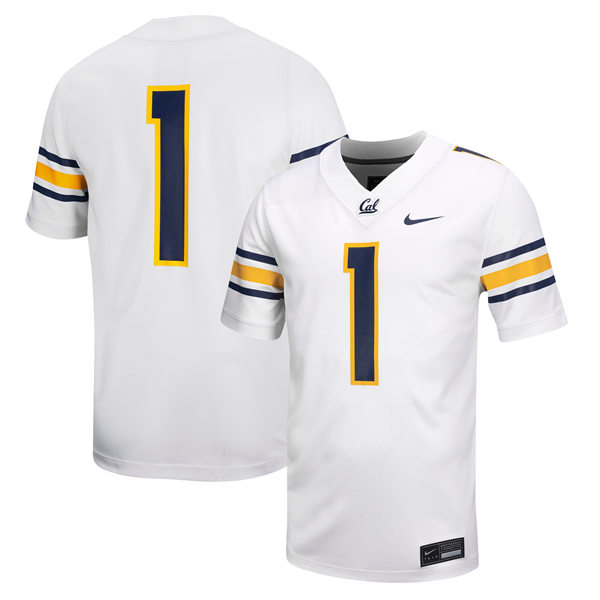 Mens Youth California Golden Bears Custom 2024 ACC White Football Game Jersey