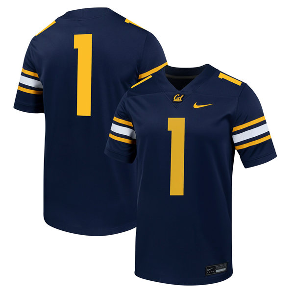 Mens Youth California Golden Bears Custom 2024 ACC Navy Football Game Jersey