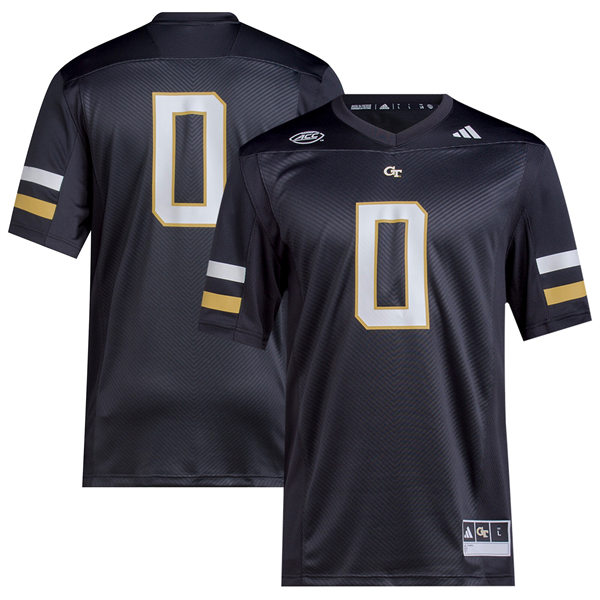 Mens Youth Georgia Tech Yellow Jackets Custom 2023 Black Adidas Football Jersey