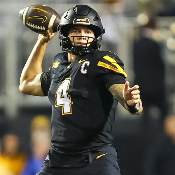 Mens Youth Appalachian State Mountaineers Custom 2024 Black Football Game Jersey