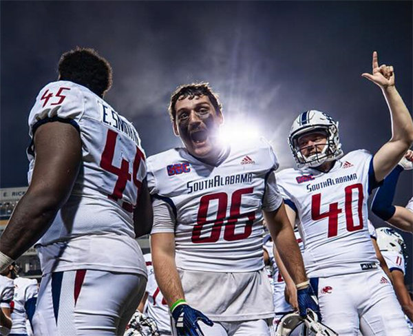 Mens Youth South Alabama Jaguars Custom 2024 White  South Alabama Football Game Jersey