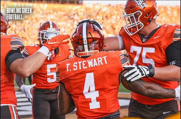 Mens Youth Bowling Green Falcons Custom 2024 Orange Football Game Jersey