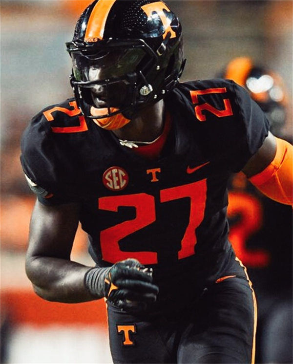 Mens Tennessee Volunteers #27 James Pearce Jr. Nike Black Dark Mode College Football Jersey