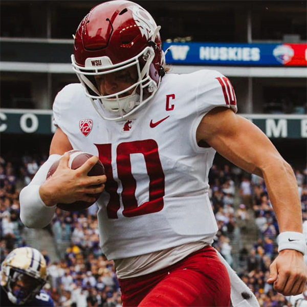 Mens Youth Washington State Cougars #10 John Mateer White College Football Game Jersey