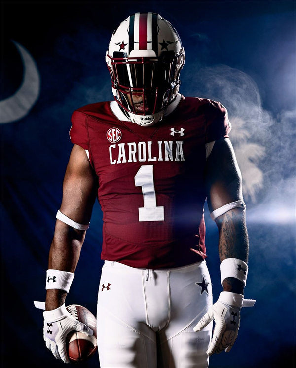 Men's Youth South Carolina Gamecocks Custom Garnet 1980 Throwback Football Game Jersey
