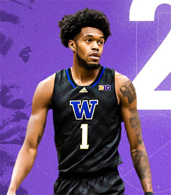 Mens Youth Washington Huskies Custom Adidas 2024 BigTen Black College Basketball Game Jersey
