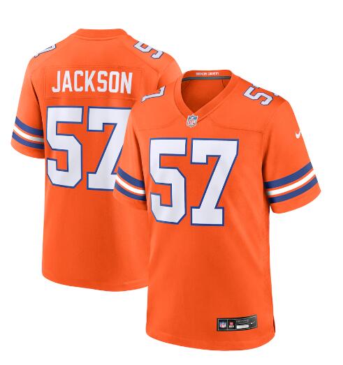 Mens Denver Broncos Retired Player #57 Tom Jackson Nike Mile High Collection 1977 Throwback F.U.S.E. Limited Jersey - Orange
