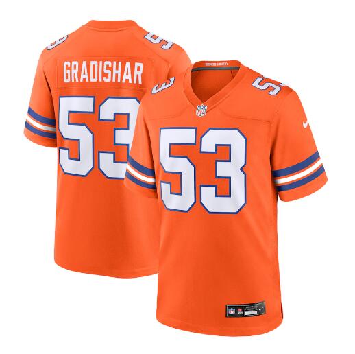 Mens Denver Broncos Retired Player #53 Randy Gradishar Nike Mile High Collection 1977 Throwback F.U.S.E. Limited Jersey - Orange 