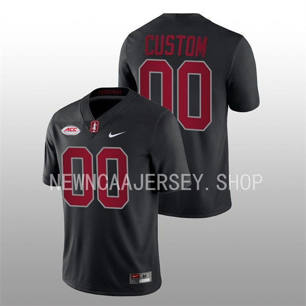 Mens Youth Stanford Cardinals 2024 Black White Football Game Jersey