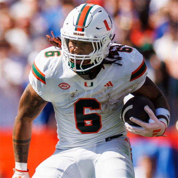 Mens Youth Miami Hurricanes #6 Damien Martinez 2024 White Football Game Jersey