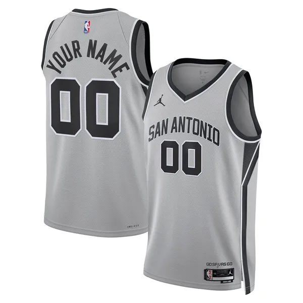 San Antonio Spurs Custom Gray 2025-26 Statement Edition Jersey