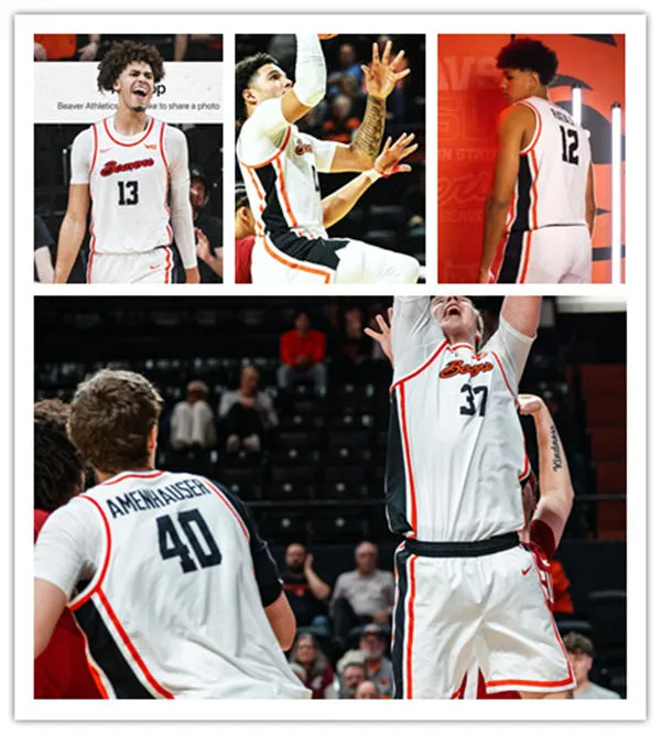 Oregon State Beavers Custom Nike 2026 White Basketball Game Jersey