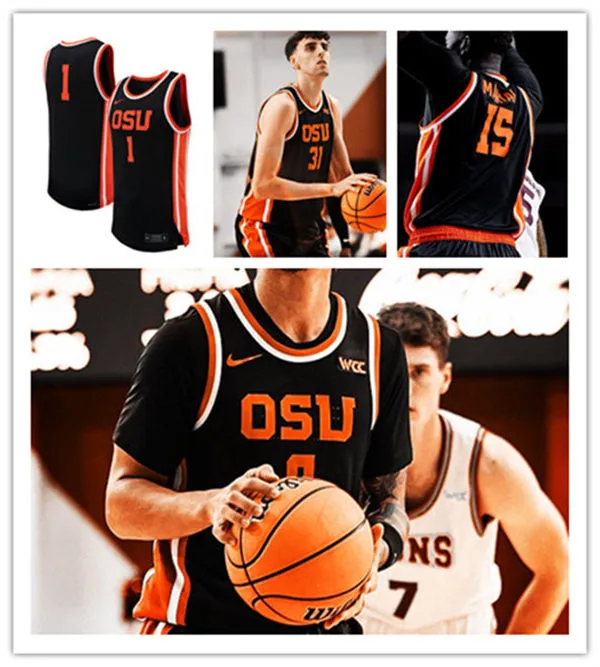 Oregon State Beavers Custom Nike 2026 Black OSU Basketball Game Jersey