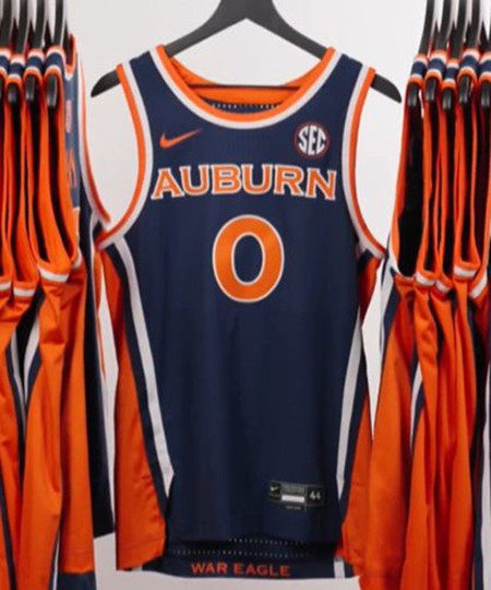 Auburn Tigers Custom 2025 Newest Style Navy Basketball Game Jersey