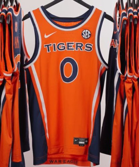 Auburn Tigers Custom 2025 Newest Style Orange Basketball Game Jersey