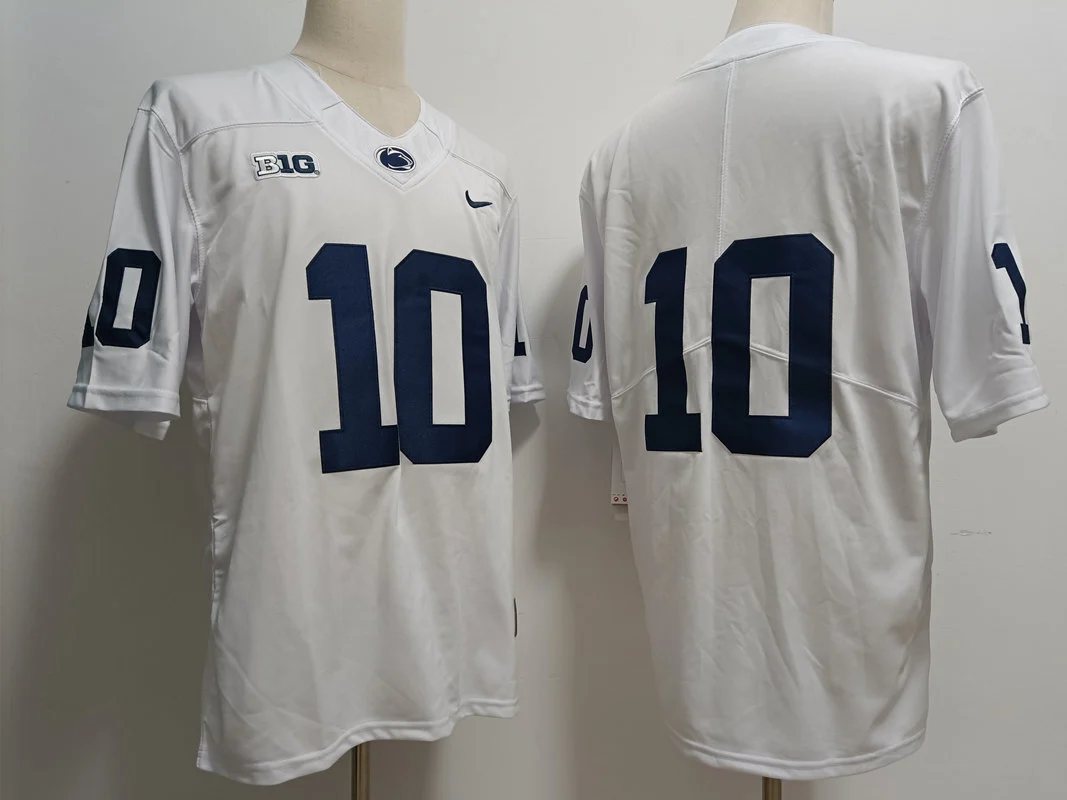 Penn State Nittany Lions #10 Dejuan Lane Nike White College Game Football Jersey