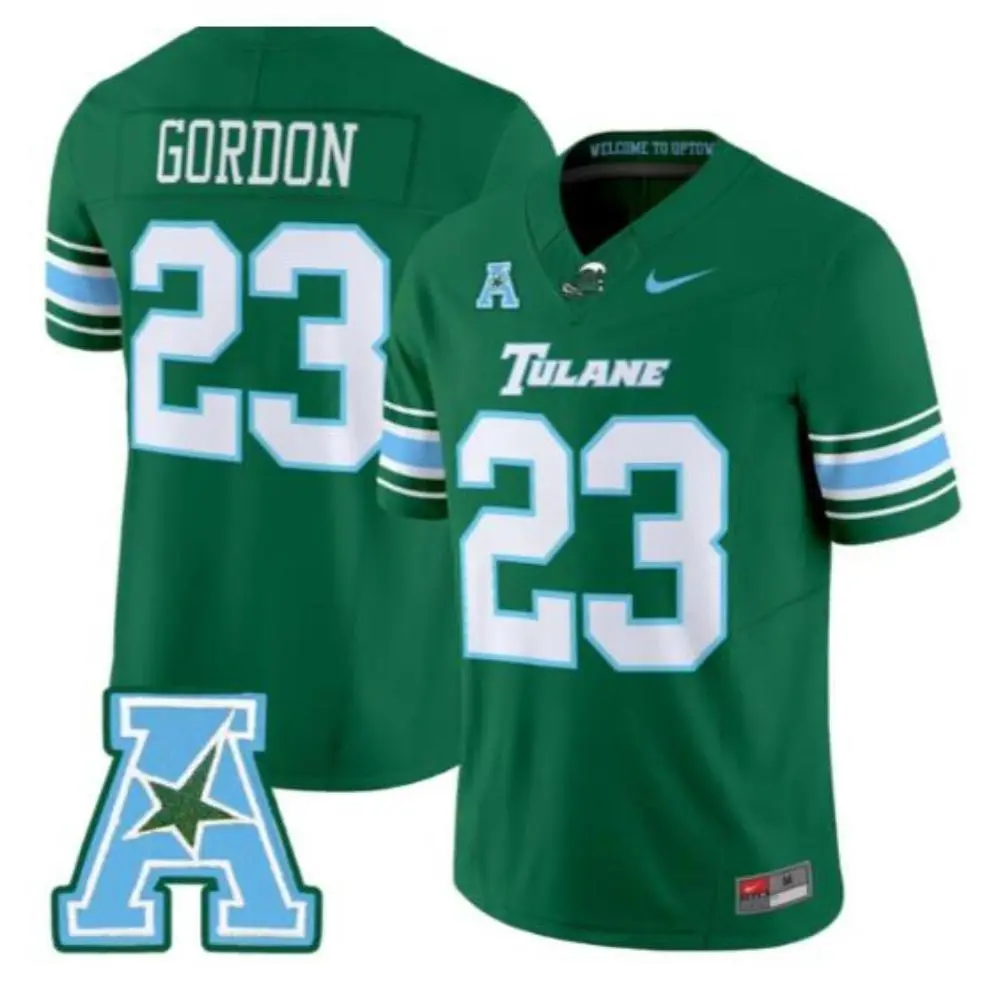 Tulane Green Wave #23 Javin Gordon 2025 Green Football Game Jersey