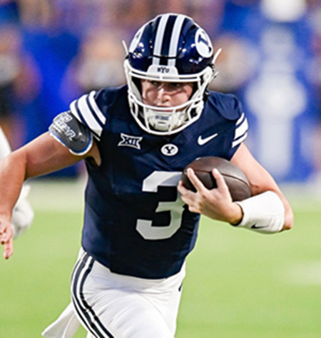 BYU Cougars #3 McCae Hillstead Black College Football Game Jersey