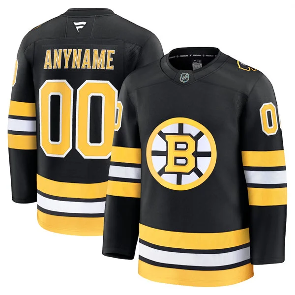 Boston Bruins Custom Fanatics 2025 Black Home  Premium Player Jersey