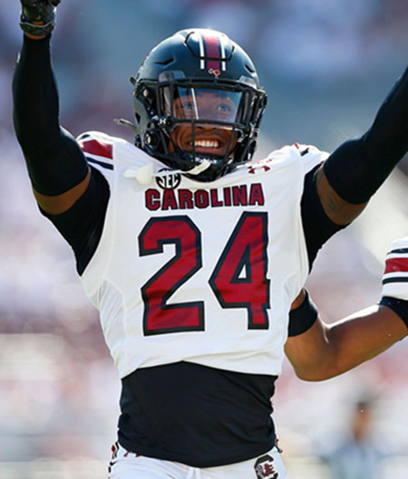 South Carolina Gamecocks #24 Jalon Kilgore White Football Game Jersey