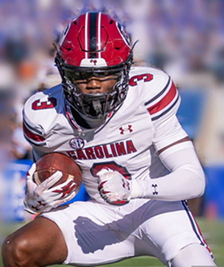 South Carolina Gamecocks #3 Mazeo Bennett Jr. White Football Game Jersey