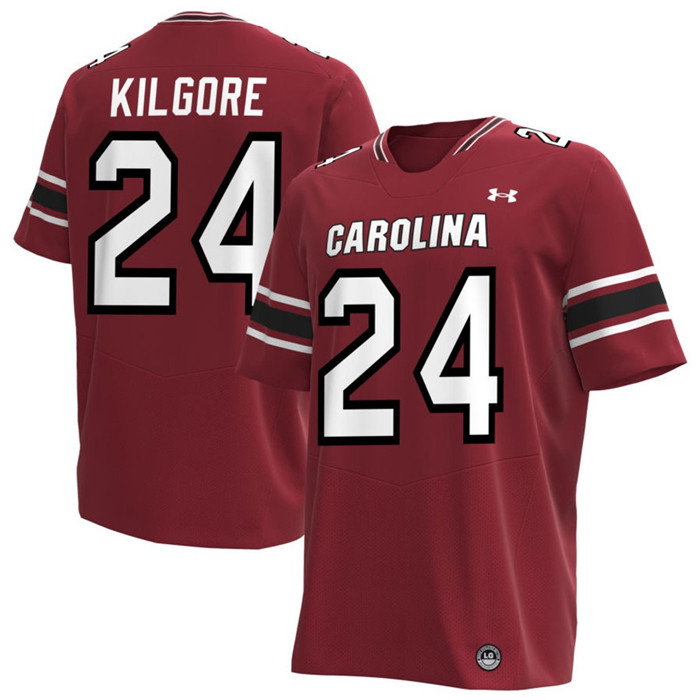 South Carolina Gamecocks #24 Jalon Kilgore Garnet Football Game Jersey
