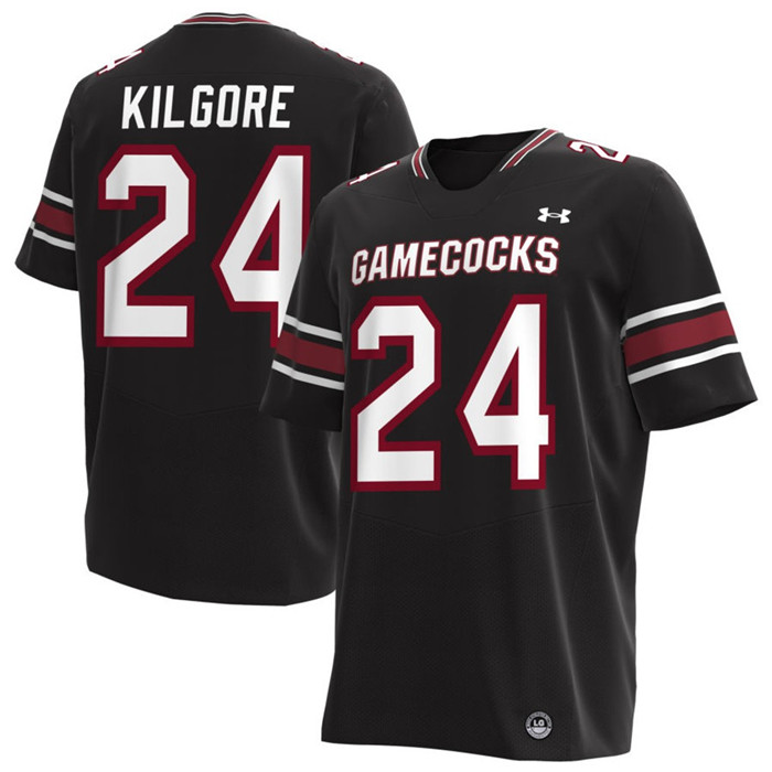 South Carolina Gamecocks #24 Jalon Kilgore Black Football Game Jersey