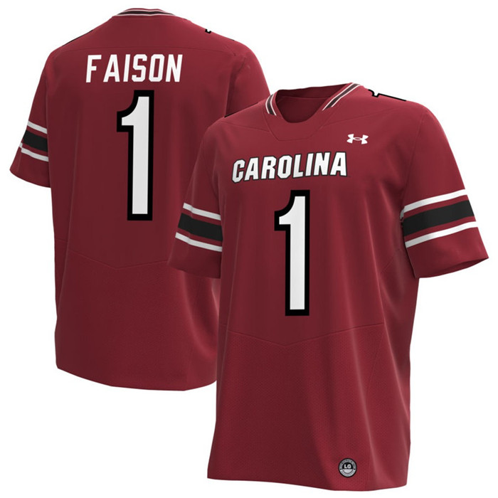 South Carolina Gamecocks #1 Rahsul Faison  Garnet Football Game Jersey