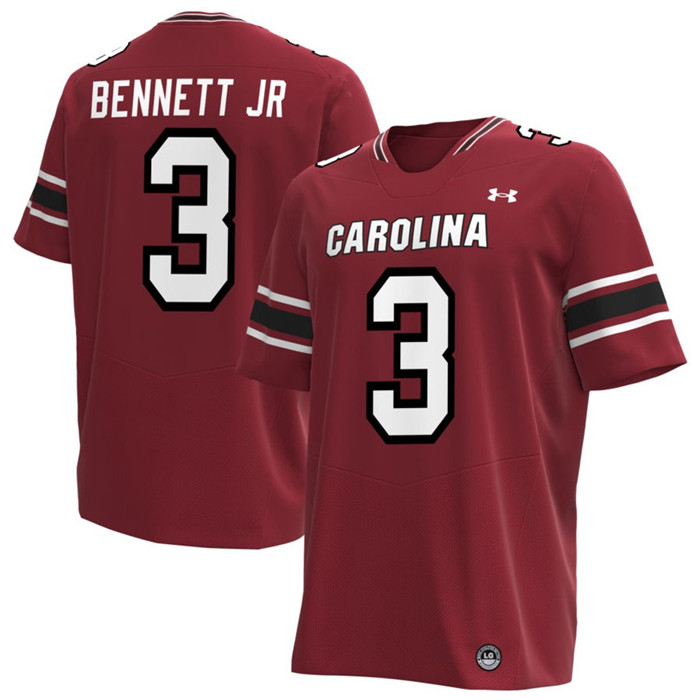 South Carolina Gamecocks #3 Mazeo Bennett Jr. Garnet Football Game Jersey