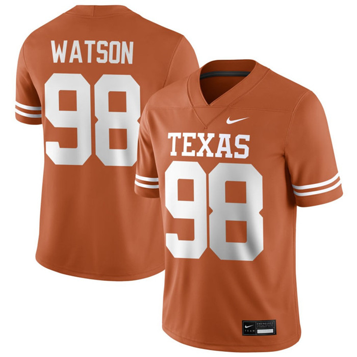 Texas Longhorns #98 Maraad Watson 2025 SEC Orange College Football Game Jersey