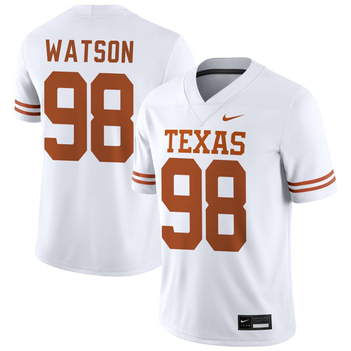 Texas Longhorns #98 Maraad Watson 2025 SEC White College Football Game Jersey