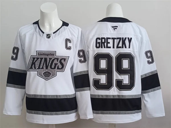 Men's Los Angeles Kings Retired Player #99 Wayne Gretzky Fanatics White Away Premier Player Jersey