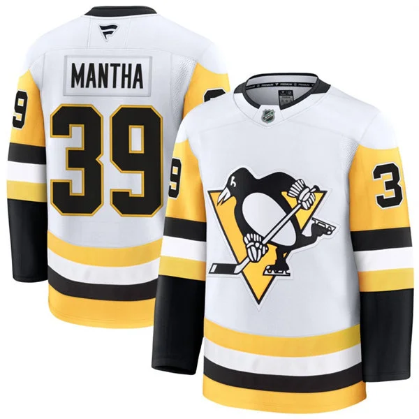 Mens Pittsburgh Penguins #39 Anthony Mantha Fanatics Away White Premium Player Jersey