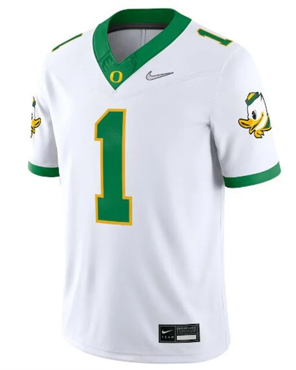 Mens Oregon Ducks #1 Dakorien Moore F.U.S.E.Limmited 2025 White MIGHTY OREGON Football Game Jersey