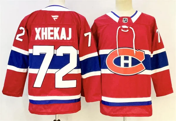 Men's Montreal Canadiens #72 Arber Xhekaj Fanatics Home Red Premium Player Jersey