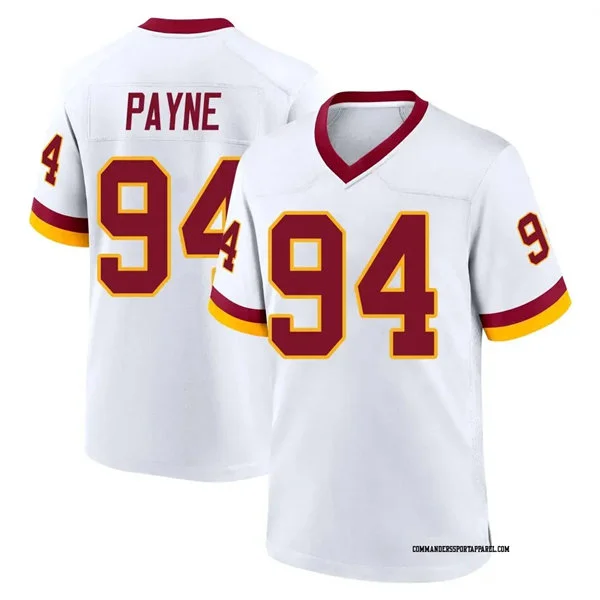 Mens Washington Commanders #94 Daron Payne White REDSKINS ERA Retro Nike Vapor F.U.S.E. Limited Jersey