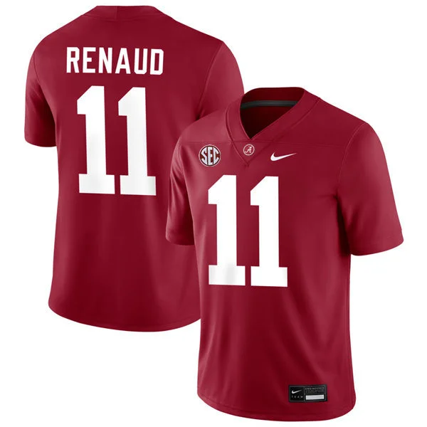 Alabama Crimson Tide #11 Jordan Renaud Crimson College Football Game Jersey