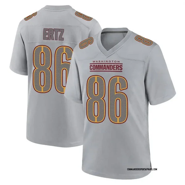 Mens Washington Commanders #86 Zach Ertz Gray Atmosphere Fashion Game jersey