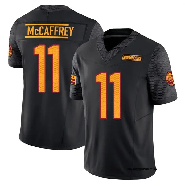 Mens Washington Commanders #11 Luke McCaffrey Black Alternate Vapor Limited Jersey