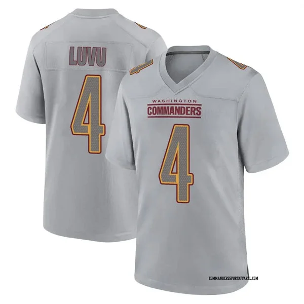 Mens Washington Commanders #4 Frankie Luvu Gray Atmosphere Fashion Game jersey