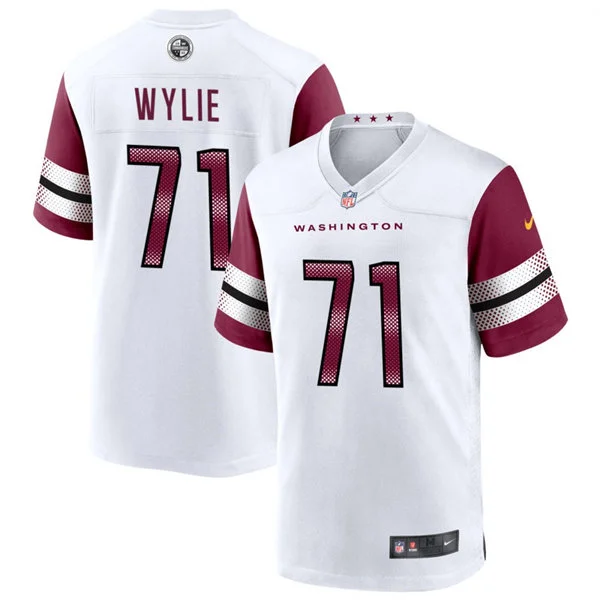 Mens Washington Commanders #71 Andrew Wylie Nike White Away Vapor Limited Jersey