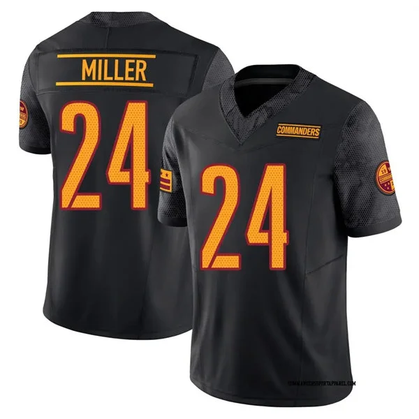 Mens Washington Commanders #24 Von Miller Black Alternate Vapor Limited Jersey