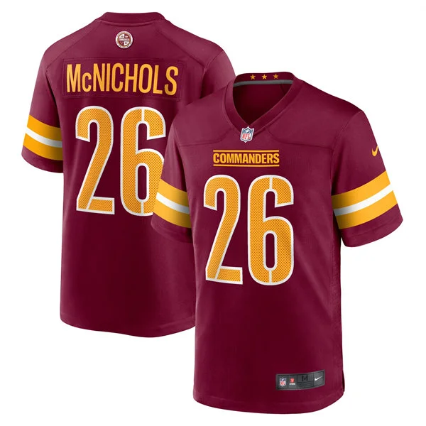 Mens Washington Commanders #26 Jeremy McNichols Nike Burgundy Team Color Vapor Limited Jersey