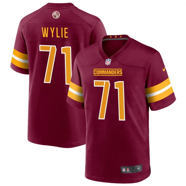 Mens Washington Commanders #71 Andrew Wylie Nike Burgundy Team Color Vapor Limited Jersey